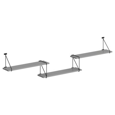 Полка с полкодержателями  SH4-ROD/BAR Серый 1780х166х392 COFFEE