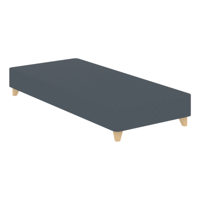 Кровать Бокс спринг со светлыми опорами BSL 920 серый 2000х900х200 MUAR