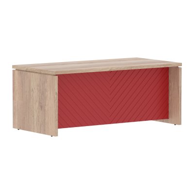 Стол руководителя TLST 189H Дуб Каньон Z/Красный 1800х900х750 TORR LUX