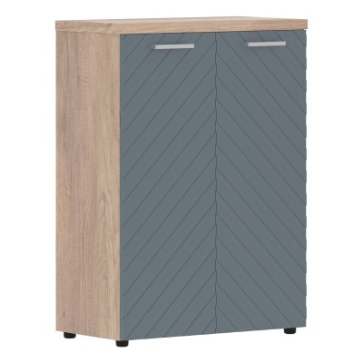 Шкаф с глухими средними дверьми и топом TLMC 85.1 Серо-голубой/Дуб Каньон Z 856х450х1203 TORR LUX