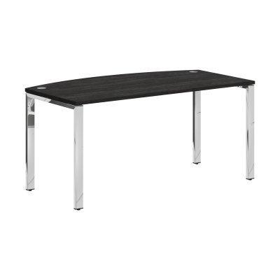 Стол руководителя XGET 169.1 Дуб Юкон/Нержавейка полированная 1600х867х750 XTEN GLOSS