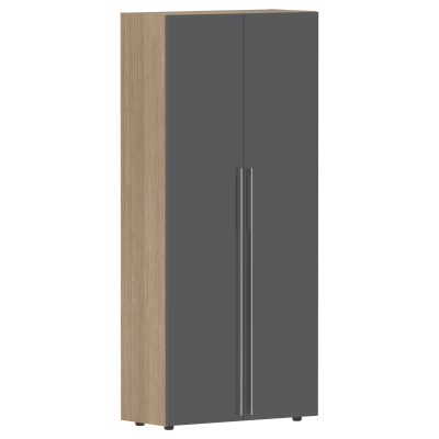 Гардероб СП-064-25-13 Серый глянец/Дуб Натуральный 900х450х2010 KANON