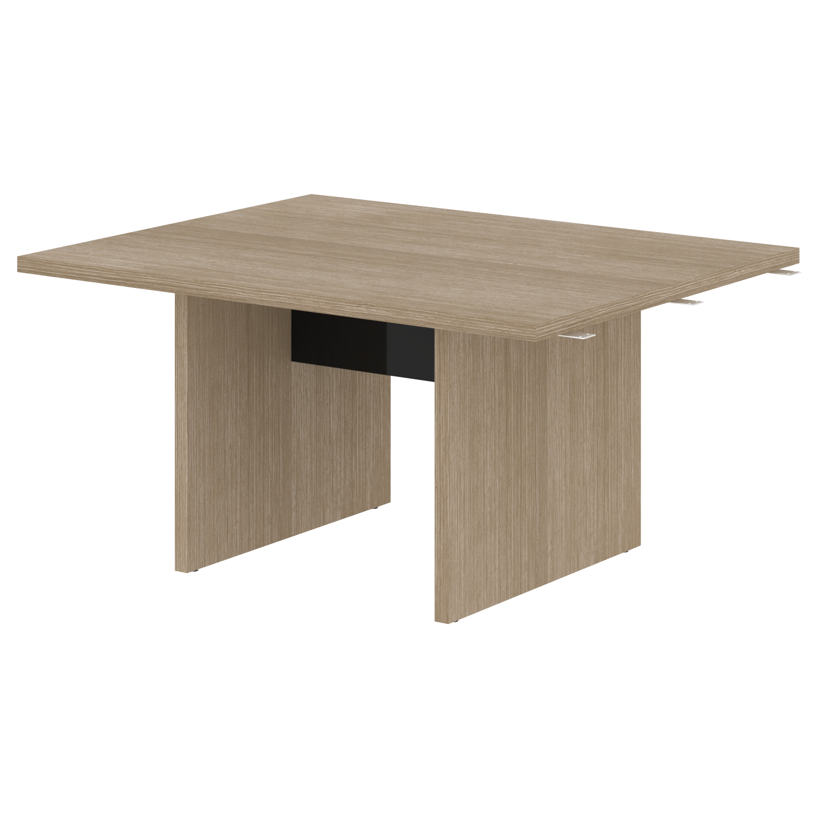 Стол переговорный 1500 составной СП-064-25-20 Дуб Натуральный/Черный глянец 1500х1200х750 KANON