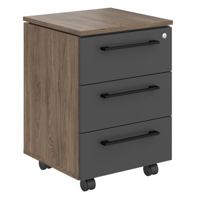 Тумба мобильная MMC-3D.A Антрацит/Кария Пальмира 465х450х652 MORRIS TREND