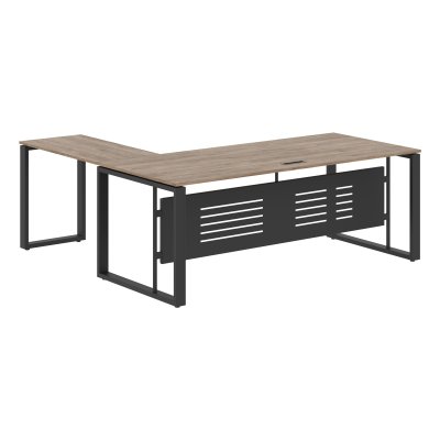 Стол руководителя ECT 2019M Кария Пальмира/Антрацит 2000х1900х750 ENIO