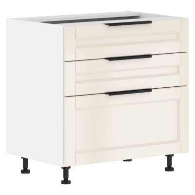 Шкаф напольный с ящиками MOB 8082.2C Бежевая эмаль/Белый 800х560х820 SICILIA