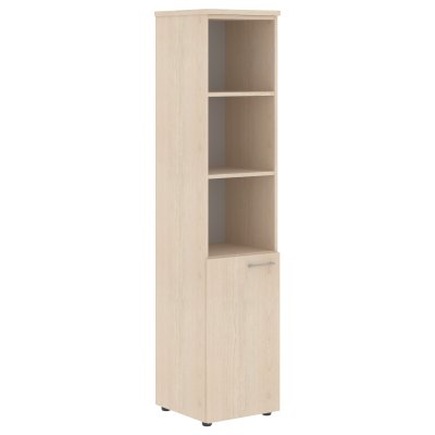 Шкаф колонка с глухой малой дверью (L) и топом XHC 42.5(L) Бук Тиара 432х432х1955 XTEN
