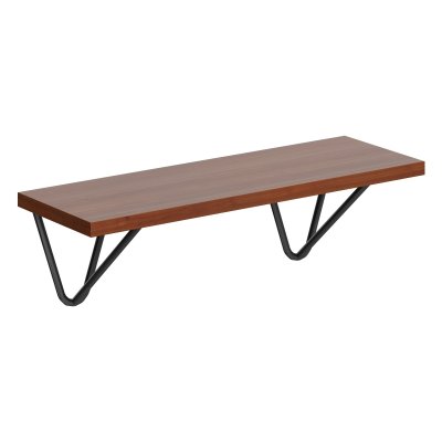 Полка с полкодержателями SH2-WIRE Орех Французский 630х213х208 COFFEE