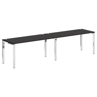 Стол 2-х местный XGWST 3270.1 Дуб Юкон Модерн/Нержавейка полированная 1600х700х750 XTEN GLOSS