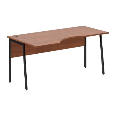Стол прямой СА-1P(L) Орех Французский/Черный 1600х900х755 IMAGO PLUS
