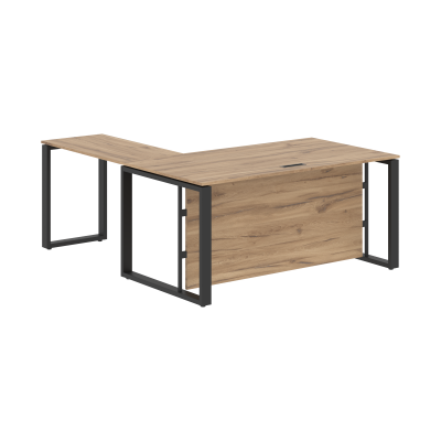 Стол руководителя ECT 1619H Дуб Денвер светлый/Антрацит 1600х1900х750 ENIO