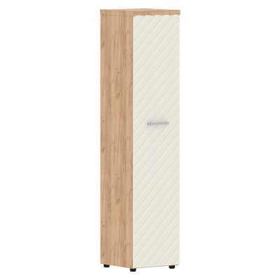 Шкаф колонка с глухой дверью и топом TLHC 42.1(L) Латте/Дуб Бофорд Z 432х450х1968 TORR LUX