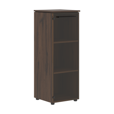 Шкаф колонка со стеклянной дверью MMC 42.2 Антрацит/Дуб Денвер темный 429х423х1188 MORRIS TREND