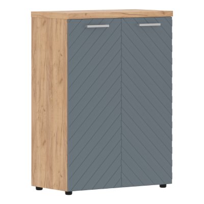 Шкаф с глухими средними дверьми и топом TLMC 85.1 Серо-голубой/Дуб Бофорд Z 856х450х1203 TORR LUX