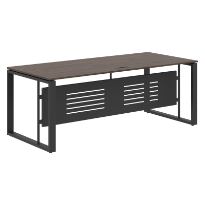 Стол руководителя EST 209M Дуб Денвер темный/Антрацит 2000х900х750 ENIO