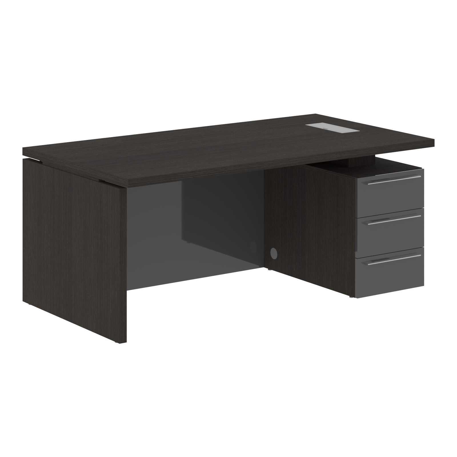 Стол письменный СП-064-25-25(R) Дуб Мореный/Серый глянец 1800х900х750 KANON