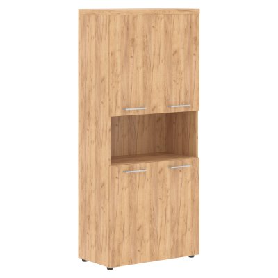 Шкаф с 2-мя комплектами глухих малых дверей и топом THC 85.4 Дуб Бофорд Z 856х450х1968 TORR-Z