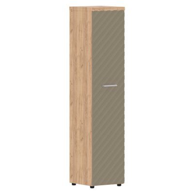 Шкаф колонка с глухой дверью и топом TLHC 42.1(L) Капучино/Дуб Бофорд Z 432х450х1968 TORR LUX