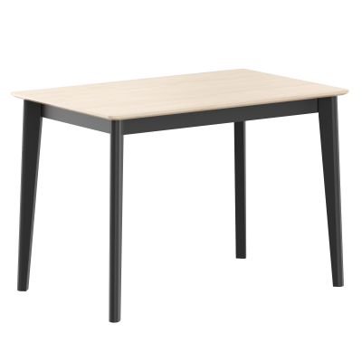 Стол прямой LYKKE TS-110 Белый дуб/Черный 1100х700х750 LYKKE
