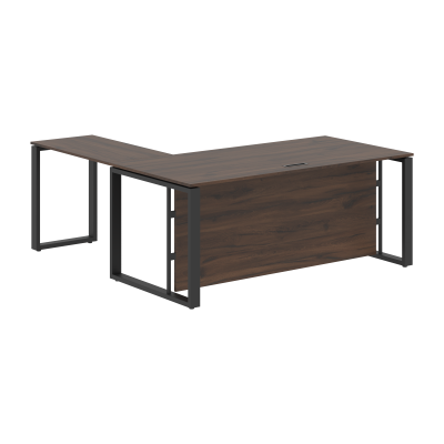 Стол руководителя ECT 1819H Дуб Денвер темный/Антрацит 1800х1900х750 ENIO