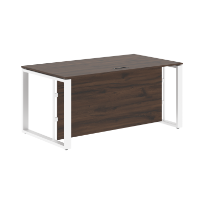 Стол руководителя EST 169H Дуб Денвер темный/Белый 1600х900х750 ENIO