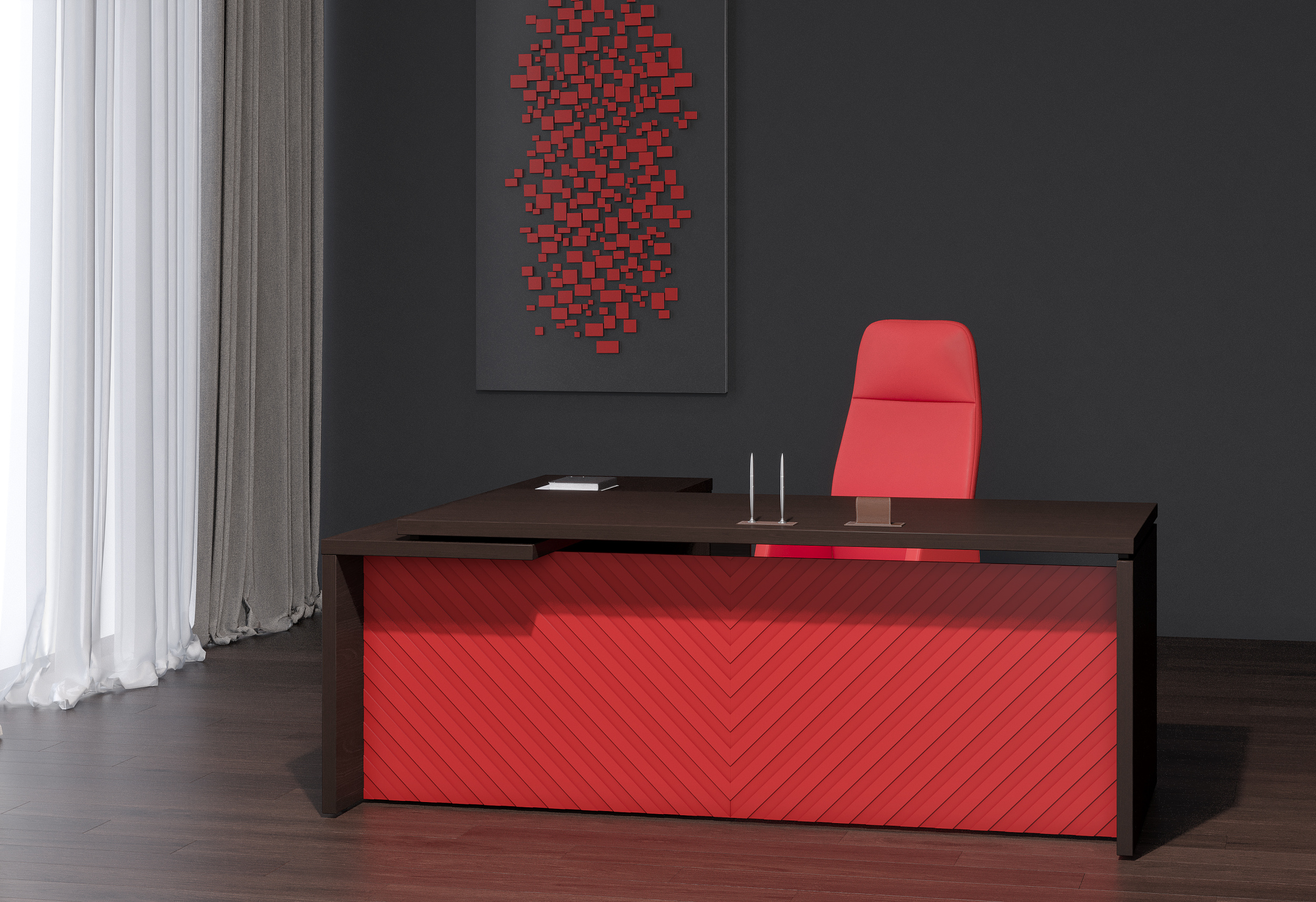 TORR LUX (Венге Магия + красный) + CHAIRMAN 929 (красный)