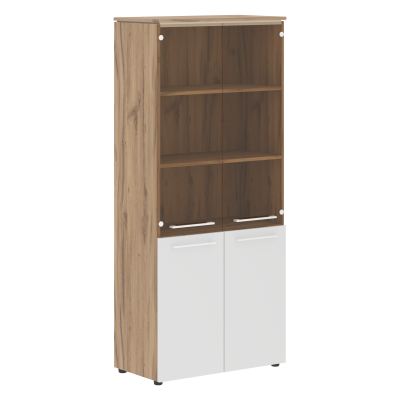 Шкаф комбинированный MHC 85.2 Белый/Дуб Денвер светлый 854х423х1956 MORRIS TREND