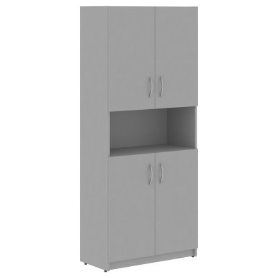 Шкаф с 2-мя комплектами глухих малых дверей SR-5W.4 Серый 770х375х1815 SIMPLE