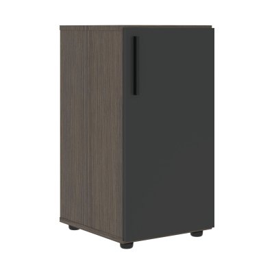 Шкаф низкий узкий VLCS 40.1 Яшма черный/Дуб Сильвер 400х430х781 VELION