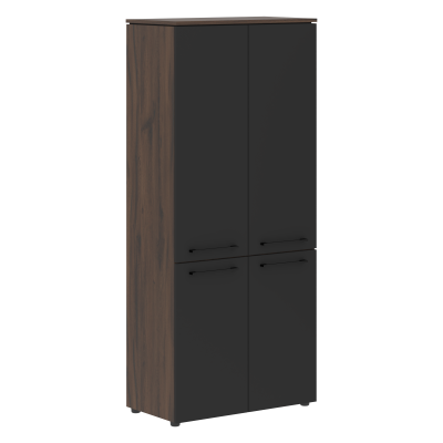 Шкаф с глухими средними и малыми дверьми MHC 85.3 Антрацит/Дуб Денвер темный 854х423х1956 MORRIS TRE