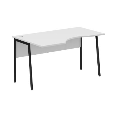 Стол прямой СА-2P(L) Белый/Черный 1400х900х755 IMAGO PLUS