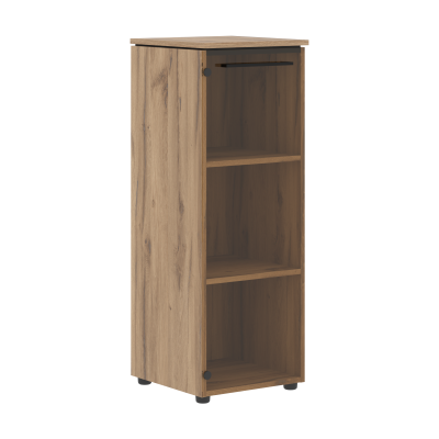 Шкаф колонка со стеклянной дверью MMC 42.2 Антрацит/Дуб Денвер светлый 429х423х1188 MORRIS TREND