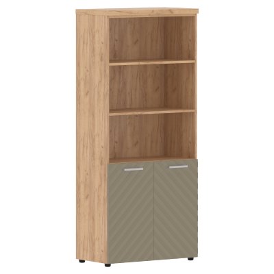 Шкаф с комплектом малых дверей и топом TLHC 85.5 Капучино/Дуб Бофорд Z 856х450х1968 TORR LUX