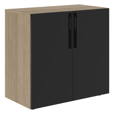 Тумба с фригобаром СП-064-25-08 Черный глянец/Дуб Натуральный 940х500х900 KANON