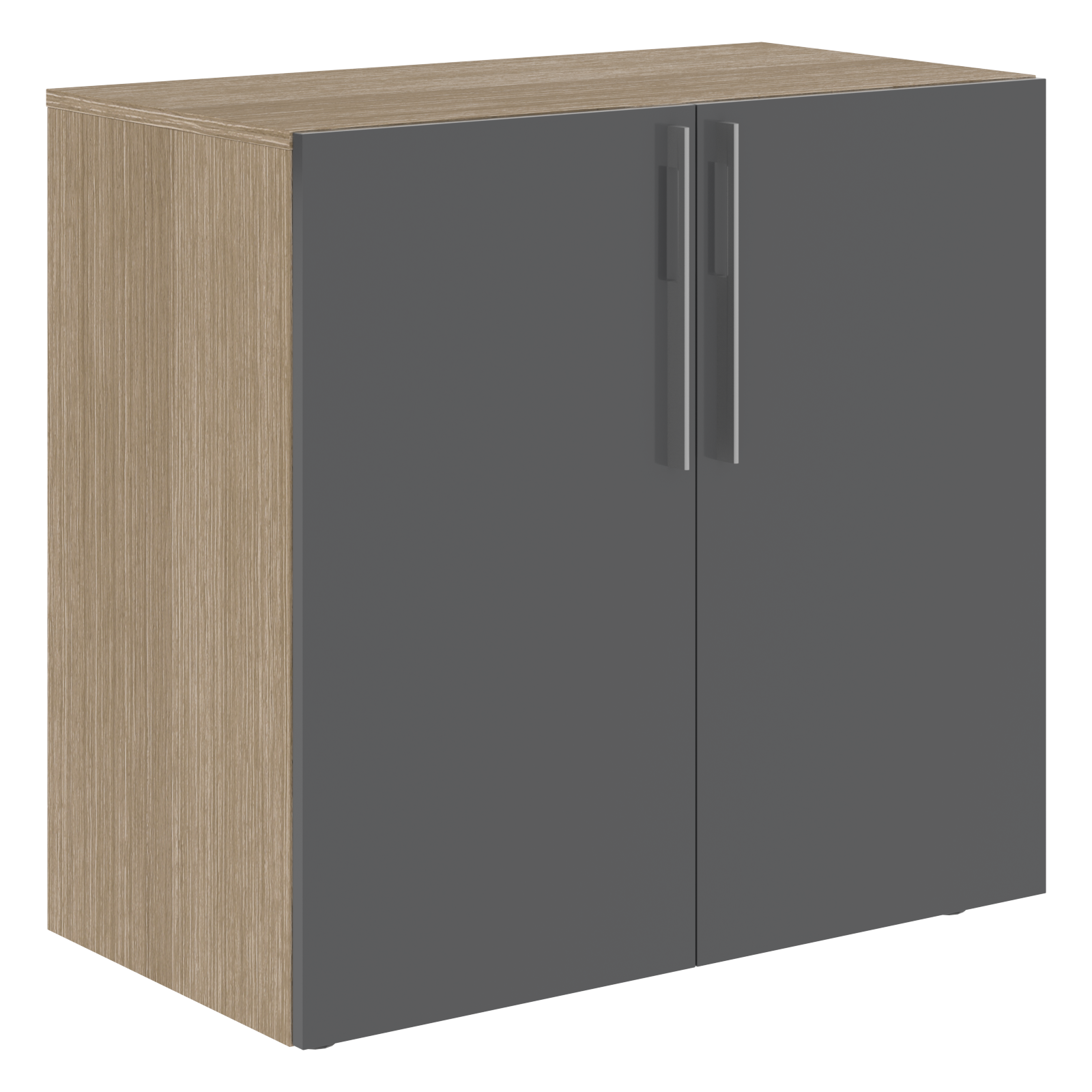 Тумба с фригобаром СП-064-25-08 Серый глянец/Дуб Натуральный 940х500х900 KANON