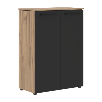 Шкаф с глухими средними дверьми MMC 85.1 Антрацит/Дуб Денвер светлый 854х423х1188 MORRIS TREND