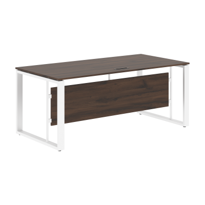 Стол руководителя EST 189 Дуб Денвер темный/Белый 1800х900х750 ENIO