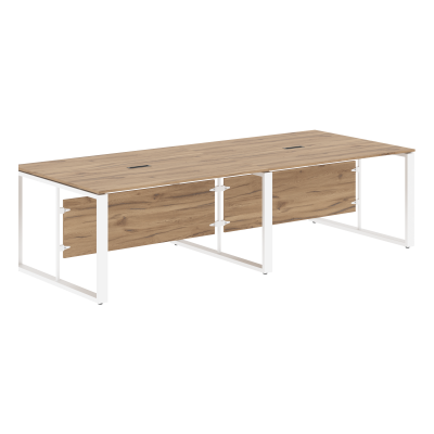 Стол для заседаний ECT 2812 Дуб Денвер светлый/Белый 2800х1200х750 ENIO
