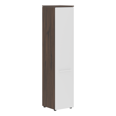 Шкаф колонка с глухой дверью MHC 42.1 Белый/Дуб Денвер темный 429х423х1956 MORRIS TREND