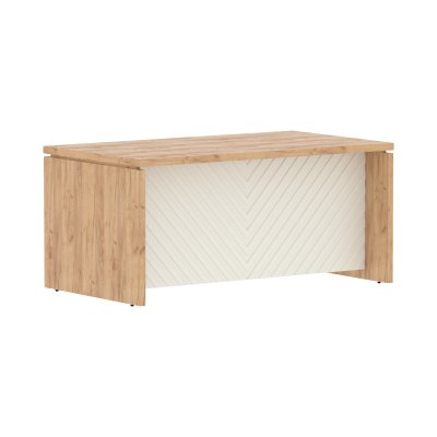 Стол руководителя TLST 169H Дуб Бофорд Z/Латте 1600х900х750 TORR LUX