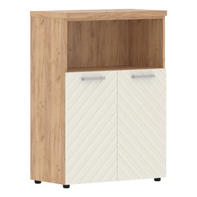 Шкаф с глухими малыми дверьми и топом TLMC 85.3 Латте/Дуб Бофорд Z 856х450х1203 TORR LUX