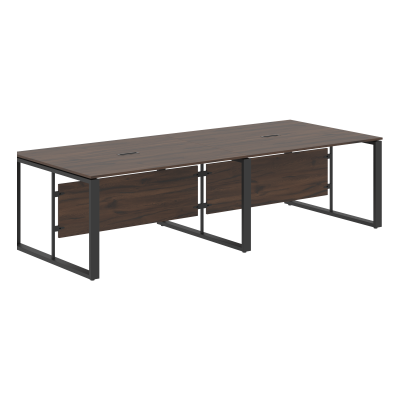 Стол для заседаний ECT 2812 Дуб Денвер темный/Антрацит 2800х1200х750 ENIO