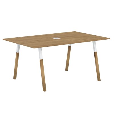 Стол переговорный прямоугольный FSCT 1510 Дуб Гамильтон/Белый-Бук 1580х1020х733 FORTA