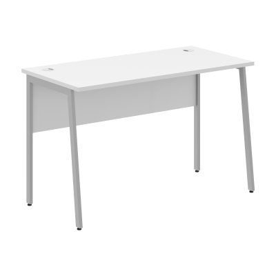 Стол прямой СП-2.1P Белый/Алюминий 1200х608х755 IMAGO PLUS