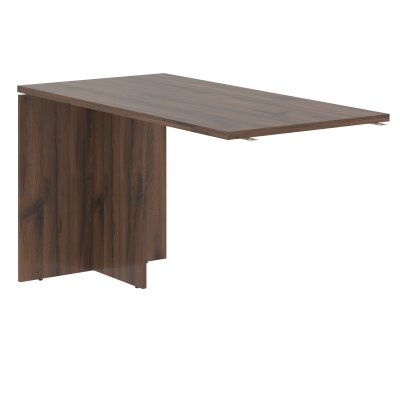 Брифинг-приставка EDB 1367 Дуб Денвер тёмный/Белый 1360х670х750 EDIS