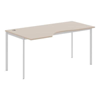 Стол эргономичный СА-1S(L) Мокачино/Алюминий 1600х900х755 IMAGO-S