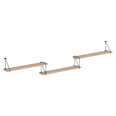 Полка с полкодержателями  SH3-ROD/BAR Дуб Сонома светлый 2380х166х392 COFFEE