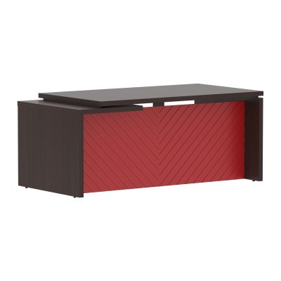 Стол руководителя TLCT 189(R) Венге Магия Z/Красный 1800х900х750 TORR LUX