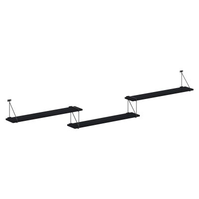 Полка с полкодержателями SH3-ROD/BAR Дуб Юкон Модерн 2380х166х392 COFFEE