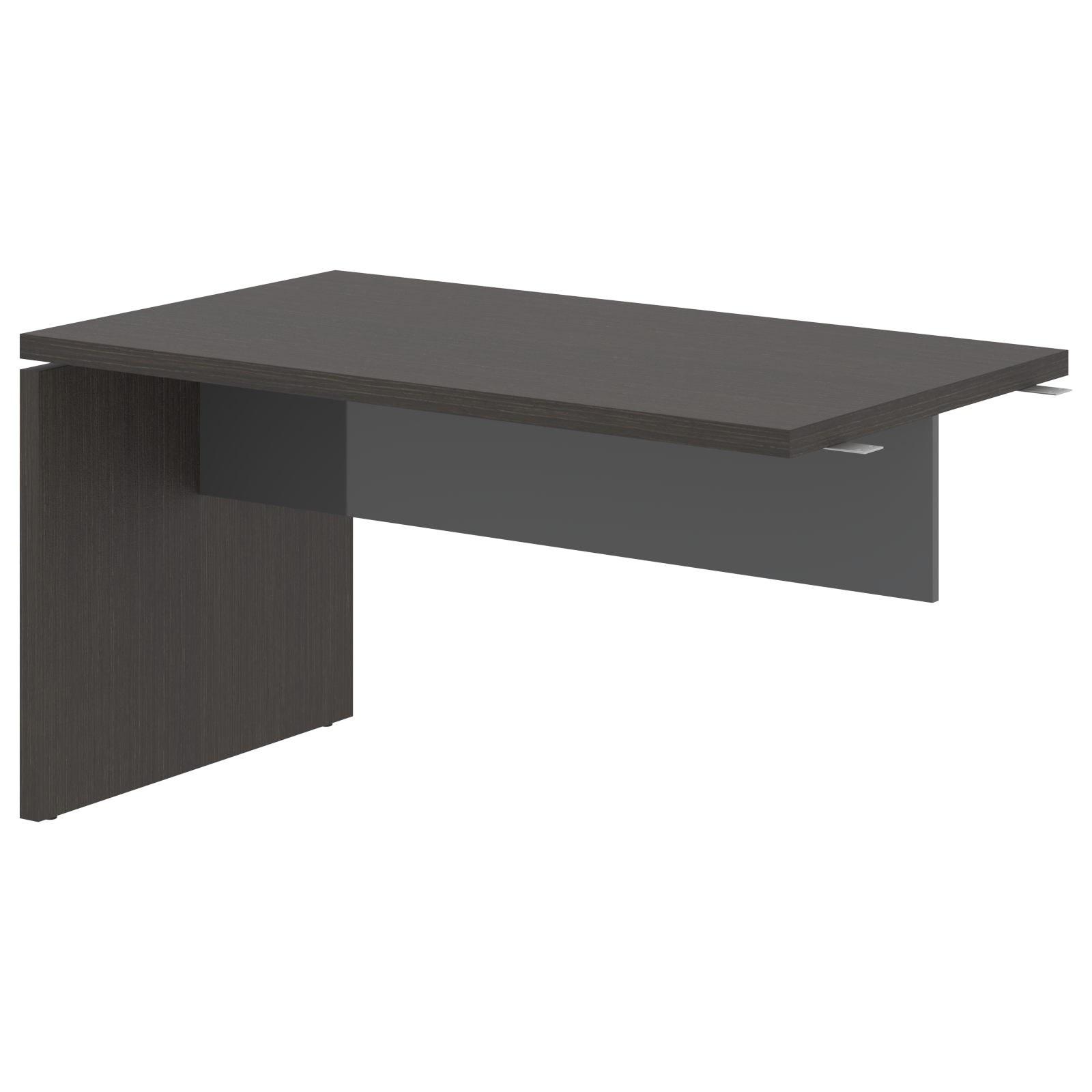 Брифинг-приставка СП-064-25-09 Дуб Мореный/Серый глянец 1400х800х760 KANON